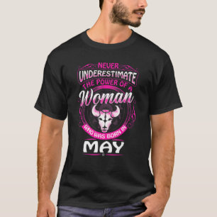 Taurus May Queen Women Born In May Pink T-Shirt