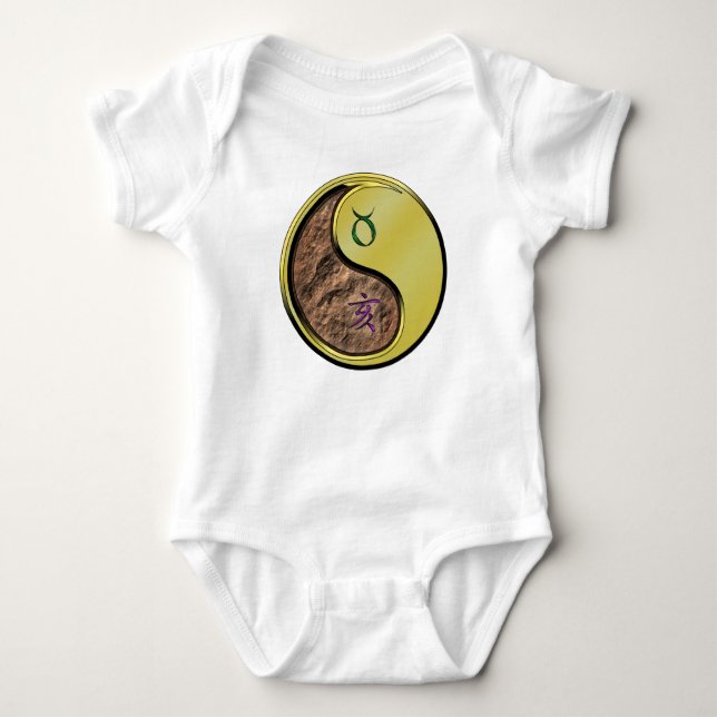 Taurus & Metal Boar Baby Bodysuit (Front)