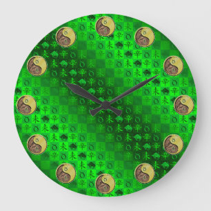Taurus & Metal Goat Large Clock