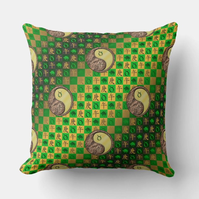 Taurus & Metal Horse Cushion (Front)