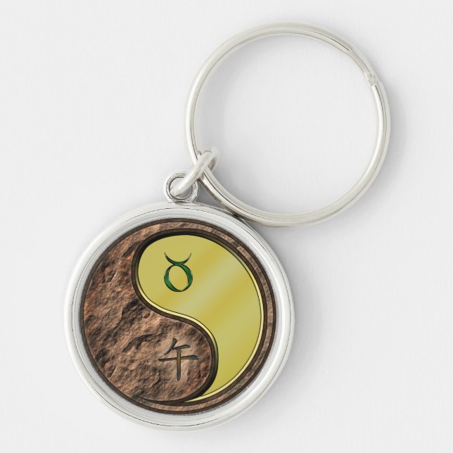 Taurus & Metal Horse Key Ring (Front)