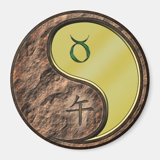 Taurus & Metal Horse Magnet (Front)