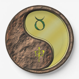 Taurus & Metal Monkey Paper Plate