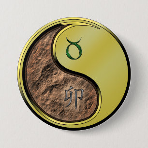 Taurus & Metal Rabbit 7.5 Cm Round Badge