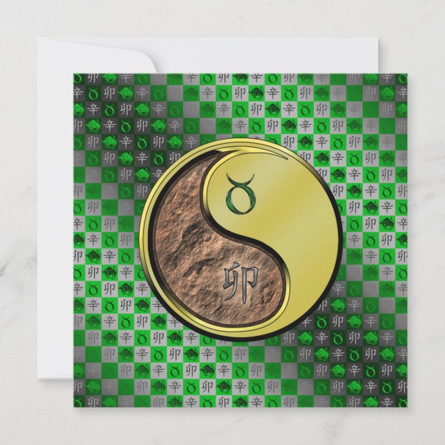 Taurus & Metal Rabbit Card (Front)