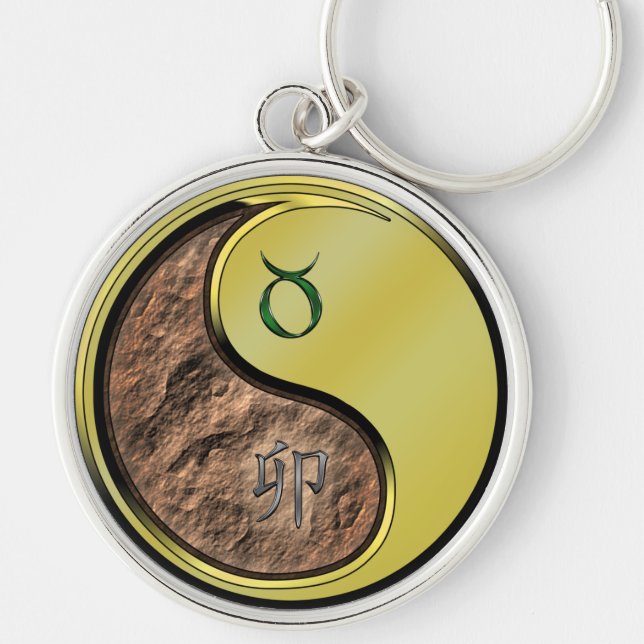 Taurus & Metal Rabbit Key Ring (Front)