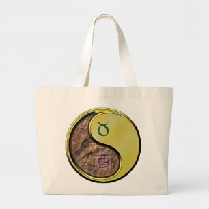 Taurus & Metal Rooster Large Tote Bag