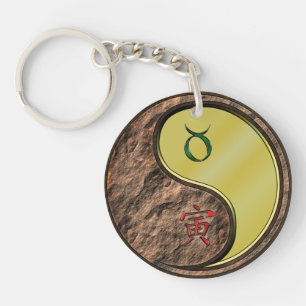 Taurus & Metal Tiger Key Ring