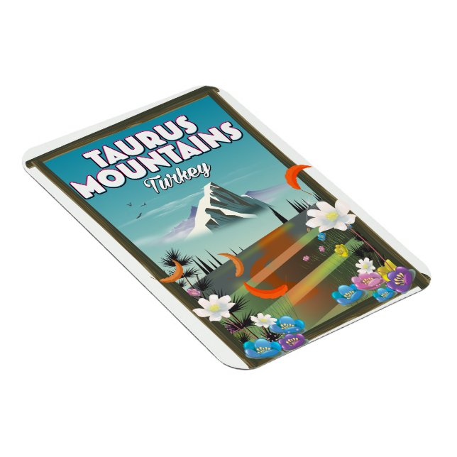 Taurus Mountains Turkey travel poster. Magnet (Right Side)