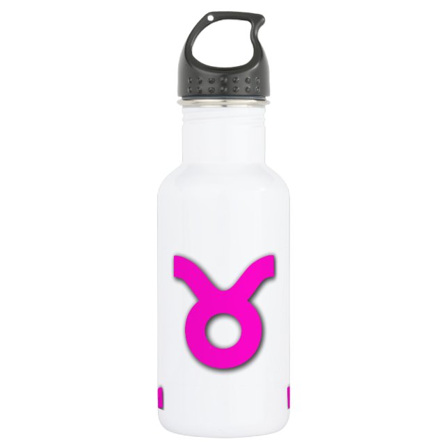 Taurus Pattern Pink 532 Ml Water Bottle (Front)