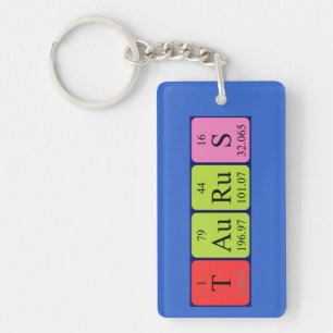 Taurus periodic table name keyring