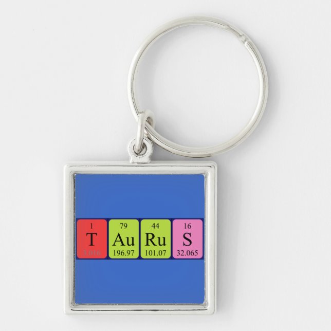 Taurus periodic table name keyring (Front)