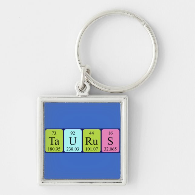 Taurus periodic table name keyring (Front)