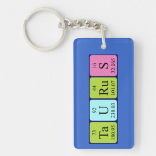 Taurus periodic table name keyring