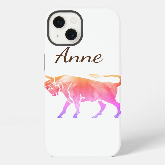 Taurus Personalised iPhone Case (Back)