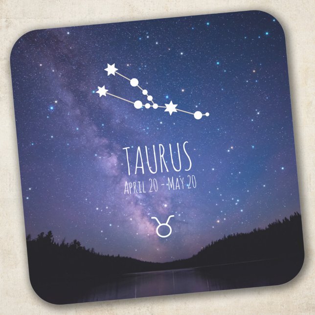Taurus | Personalized Zodiac Constellation Square Sticker (Creator Uploaded)