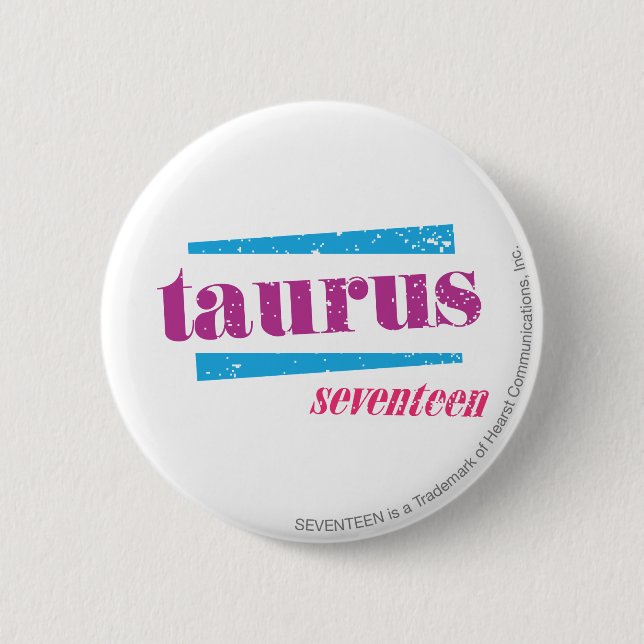 Taurus Purple 6 Cm Round Badge (Front)