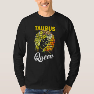 Taurus Queen Black Woman Afro Natural Hair African T-Shirt