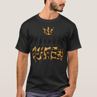 Taurus Queen Leopard  Cheetah Pattern Astrology Bi T-Shirt