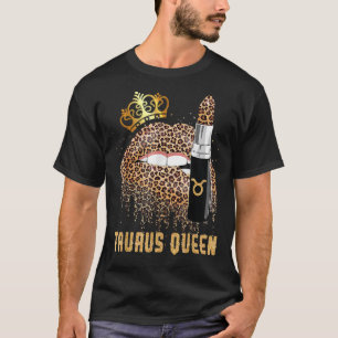 Taurus Queen Leopard Lips Tee Taurus