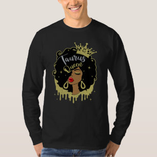 Taurus Queen Melanin Black Women Horoscope Black G T-Shirt