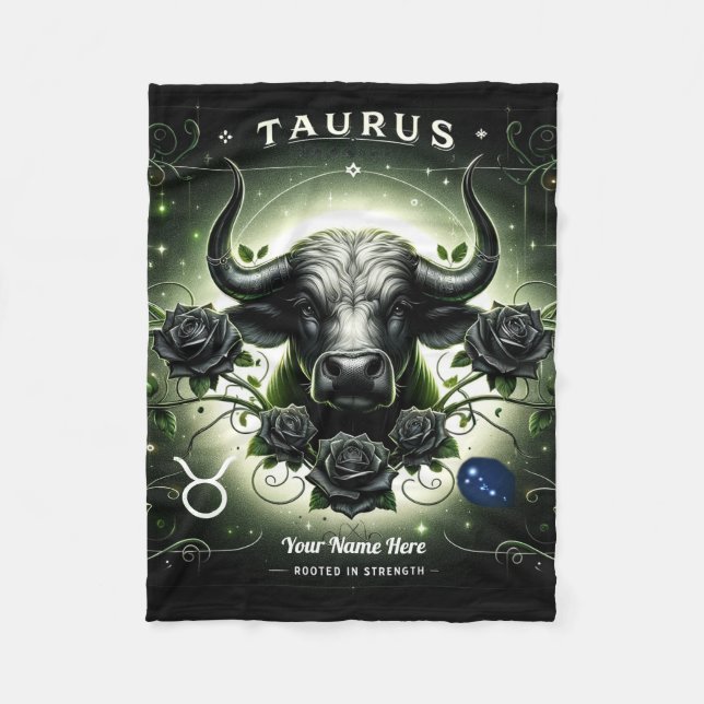 Taurus “Rooted in Strength” Fleece Blanket (Front)