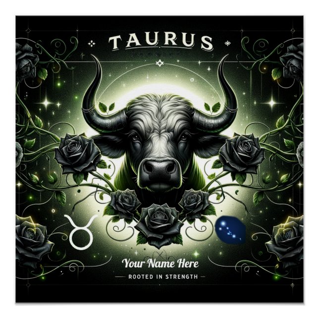 Taurus “Rooted in Strength” Glossy Poster (Front)