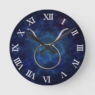 Taurus Round Clock