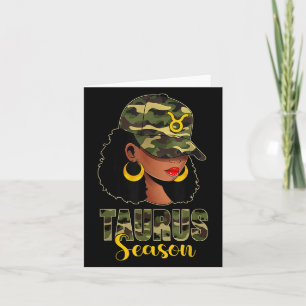 Taurus Season African American Black Woman Cap Zod Card