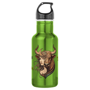 Taurus Sign Astrology Design Spiritual Reusable 532 Ml Water Bottle