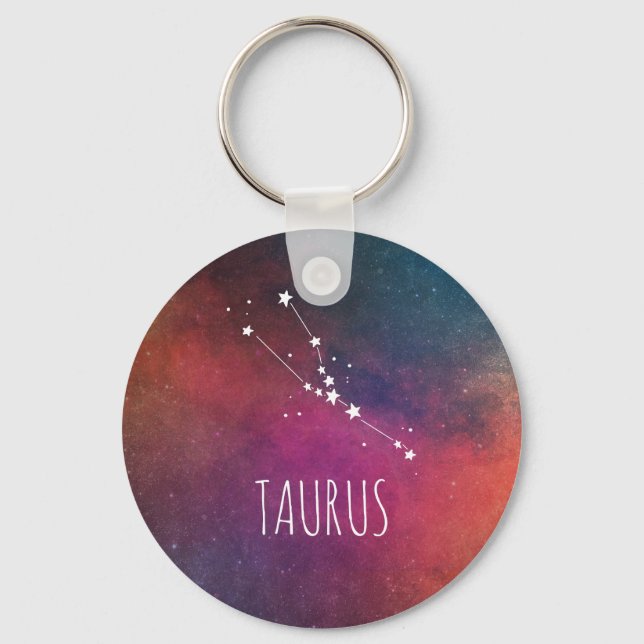 Taurus Sign Constellation Key Ring (Front)
