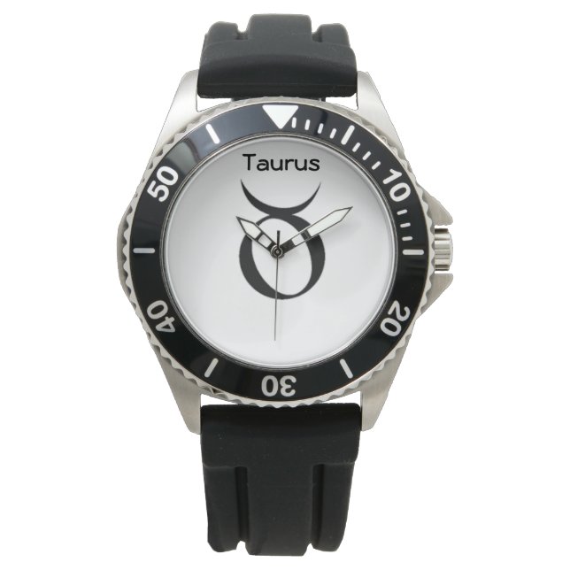 Taurus Sign of the Zodiac  Mens Watches. Watch (Front)