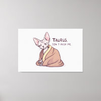 Taurus Sphynx Cat Calm Zodiac Attitude Art