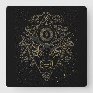 Taurus Square Wall Clock