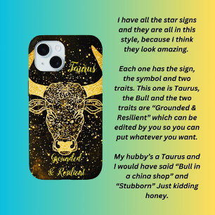 Taurus star sign  iPhone 15 case