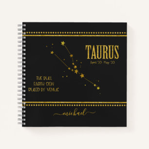Taurus Star Zodiac Sign Notebook