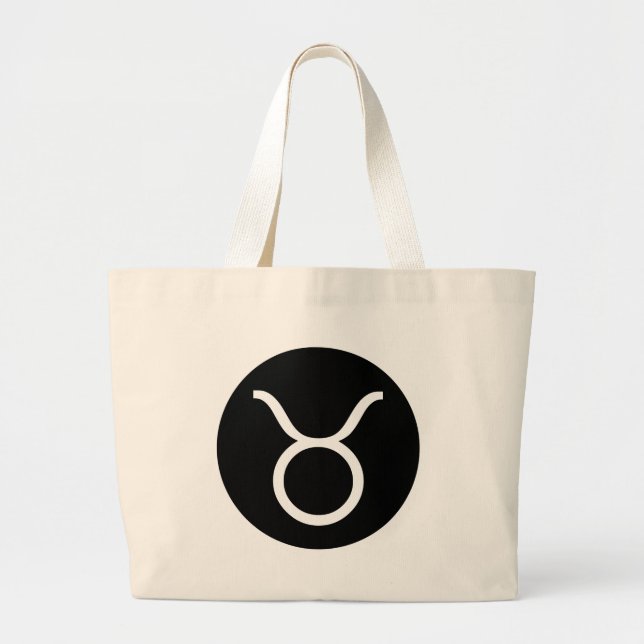 Taurus Symbol Large Tote Bag (Front)