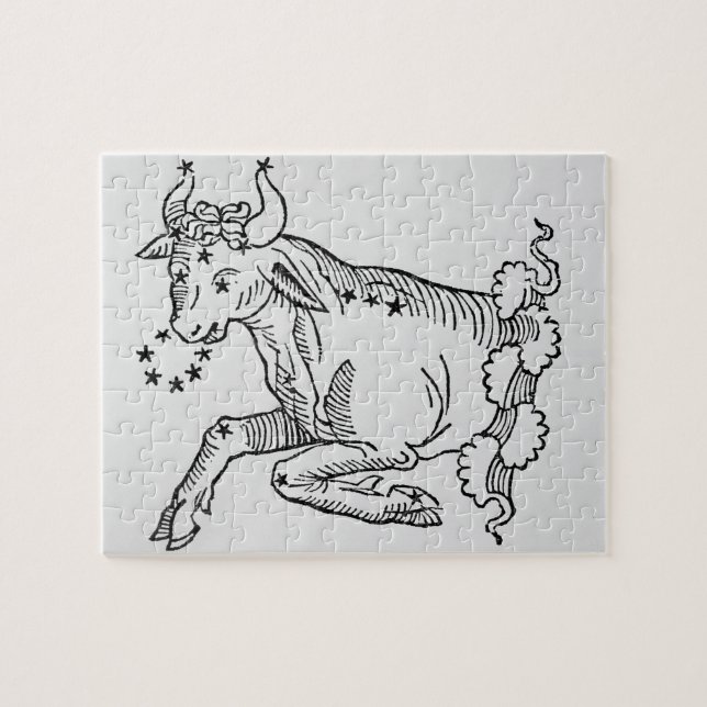 Taurus (the Bull) an illustration from the 'Poetic Jigsaw Puzzle (Horizontal)