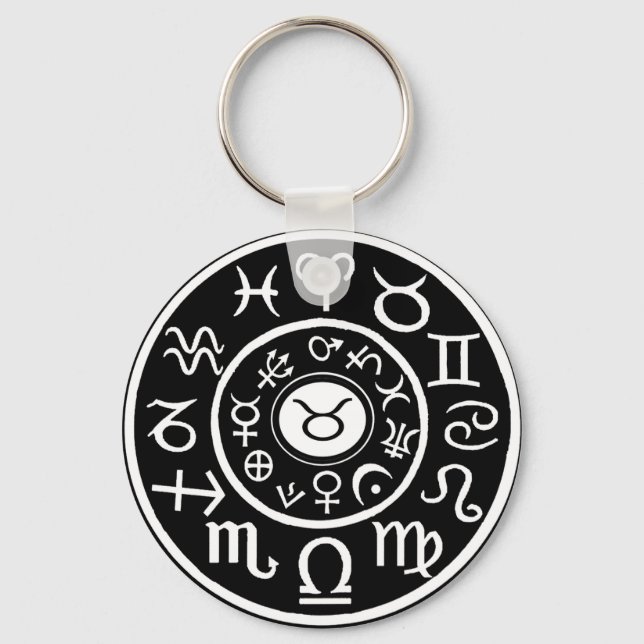Taurus the Bull Celestial Zodiac Key Ring (Front)