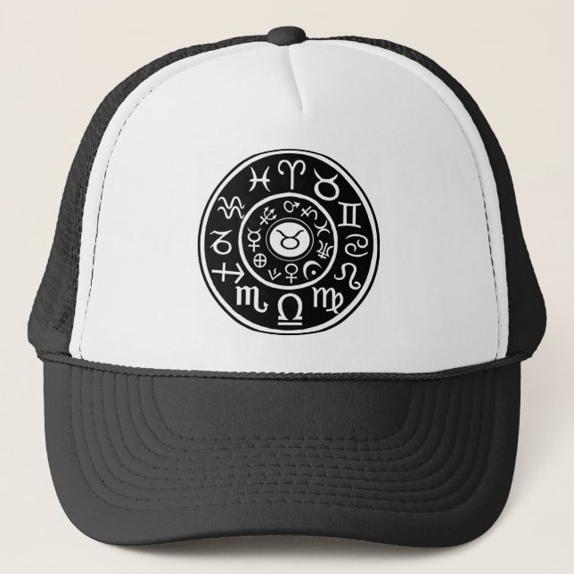 Taurus the Bull Celestial Zodiac Trucker Hat (Front)