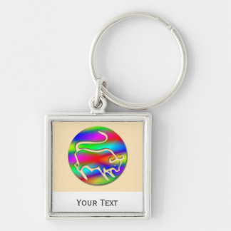 Taurus The Bull Rainbow Luggage Tag Baggage Tag Key Ring