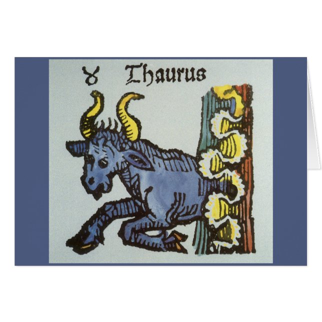 Taurus the Bull, Vintage Signs of the Zodiac (Front Horizontal)