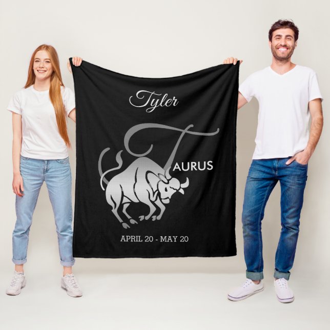 Taurus ♉ the Bull - Zodiac Horoscope Fleece Blanket (In Situ)