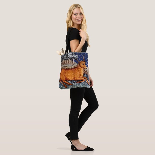 Taurus the Bull Zodiac Sign Birthday Party Tote Bag (On Model)