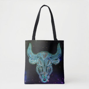 taurus the bull zodiac tote bag