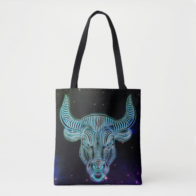 taurus the bull zodiac tote bag (Front)