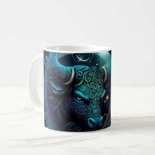 Taurus-Themed Nutritional Value Coffee Mug (Front Left)