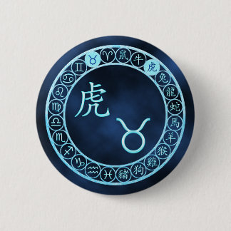 Taurus/Tiger 6 Cm Round Badge