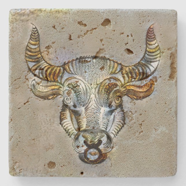 Taurus Venice Stone Coaster (Front)
