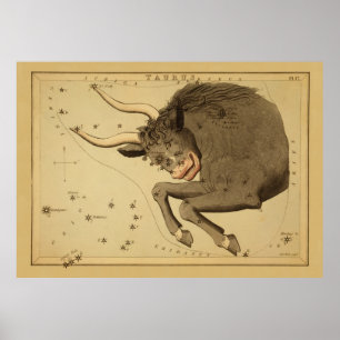 Taurus - Vintage Sign of the Zodiac Image
